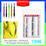100 calendari + 100 penne + 100 shopper